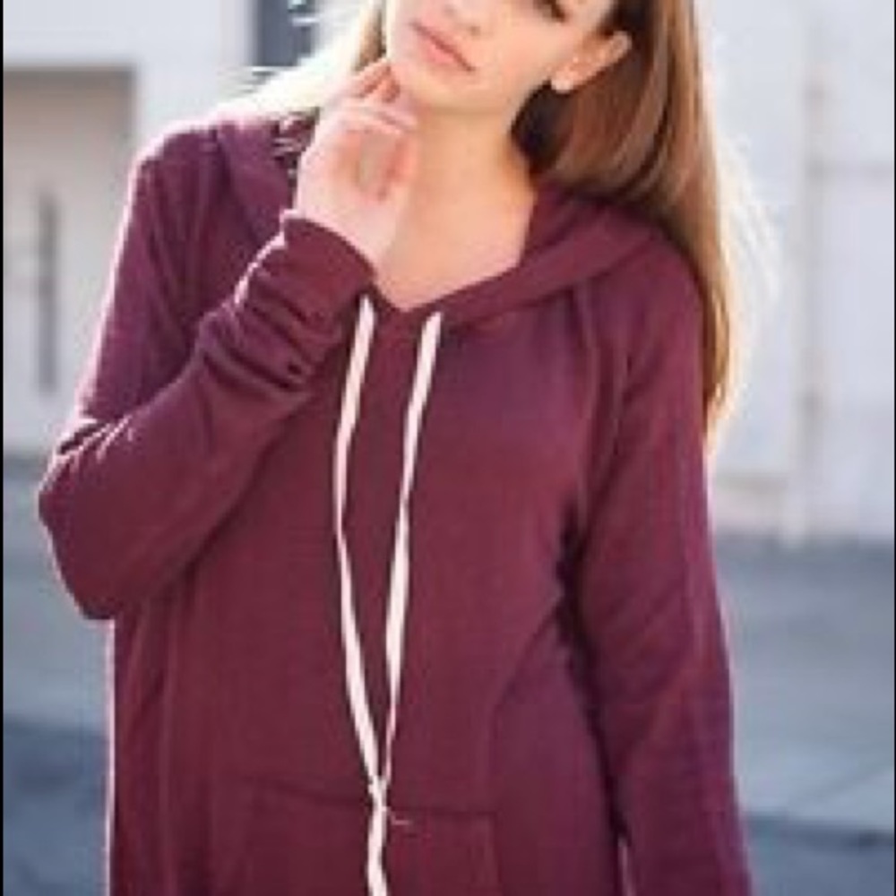 BRANDY MELVILLE LAYLA HOODIE MAROON